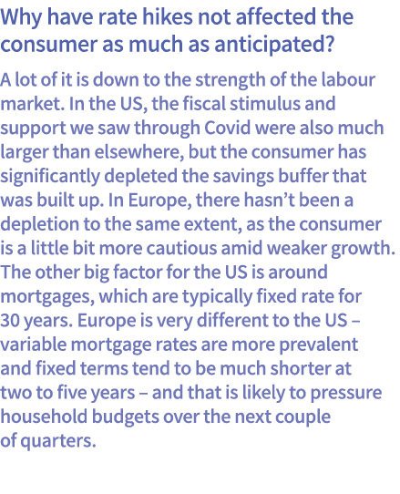 Why have rate hikes not affected the consumer as much as anticipated? A lot of it is down to the strength of the labo...